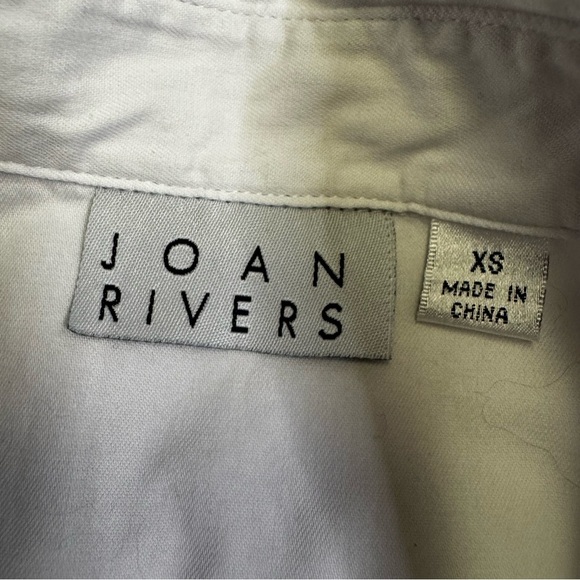 Joan Rivers Women's Classic Denim Boyfriend Shirt Size XS Has Side Pockets NWOT - Picture 5 of 13